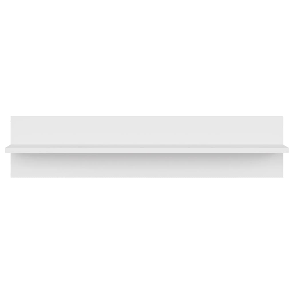 Vegghyller 2 stk hvit 80x11,5x18 cm konstruert tre