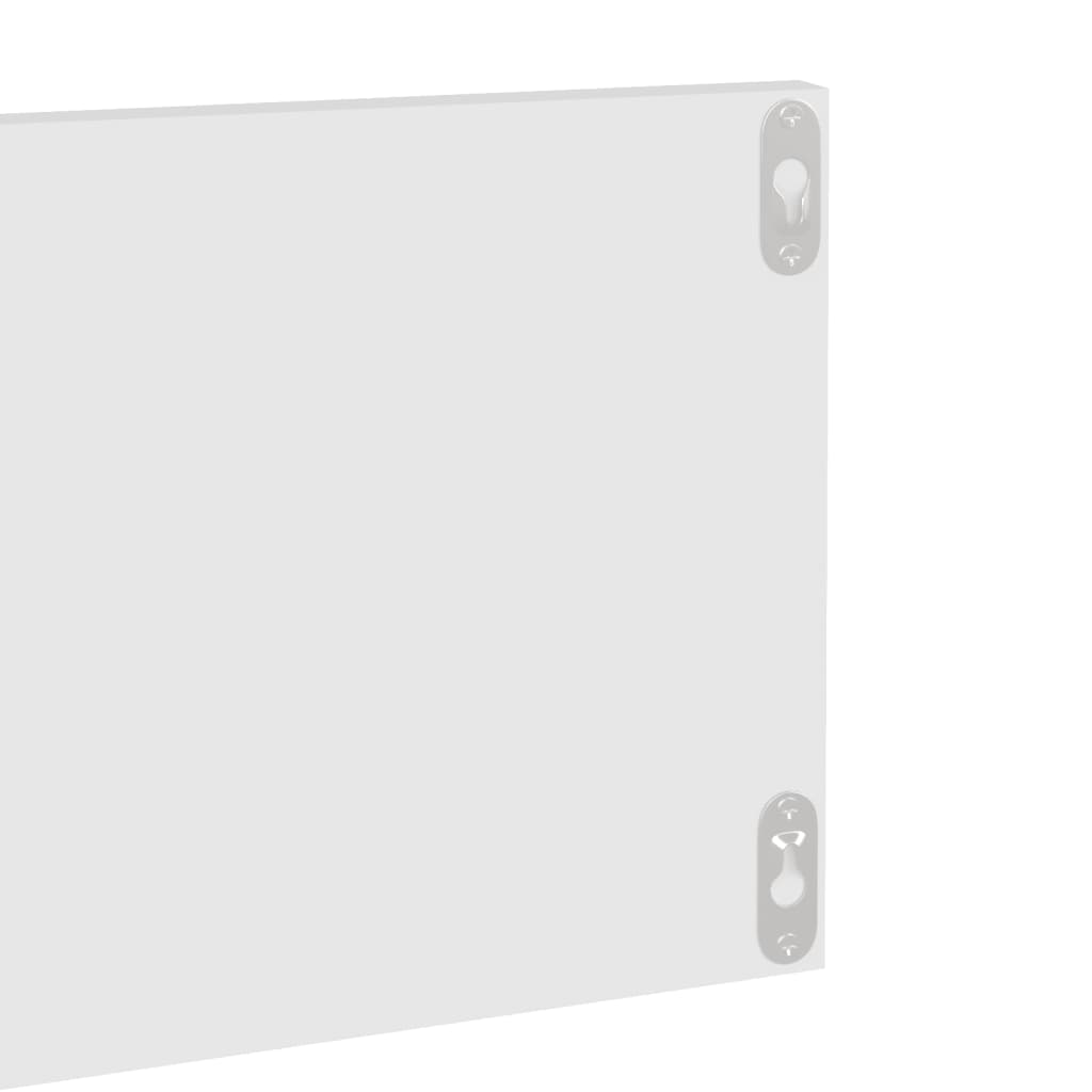Vegghyller 2 stk hvit 80x11,5x18 cm konstruert tre