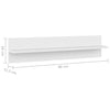 Vegghyller 4 stk hvit 80x11,5x18 cm konstruert tre
