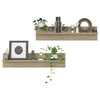 Vegghyller 2 stk sonoma eik 80x11,5x18 cm konstruert tre