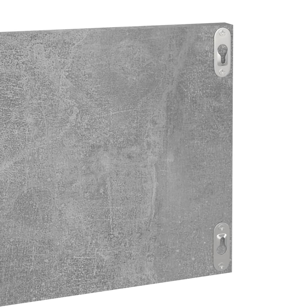 Vegghyller 2 stk betonggrå 80x11,5x18 cm konstruert tre
