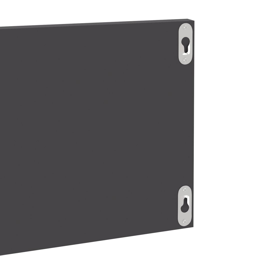 Vegghyller 4 stk høyglans grå 80x11,5x18 cm konstruert tre