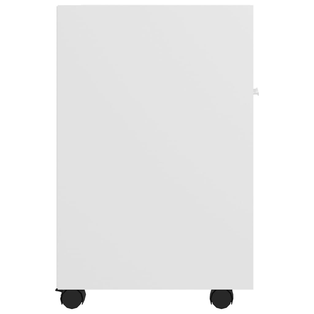 Sideskap med hjul hvit 33x38x60 cm konstruert tre