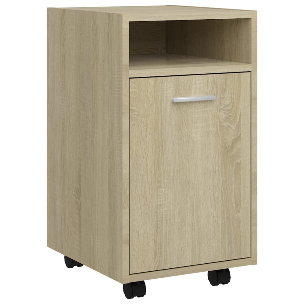 Sideskap med hjul sonoma eik 33x38x60 cm konstruert tre