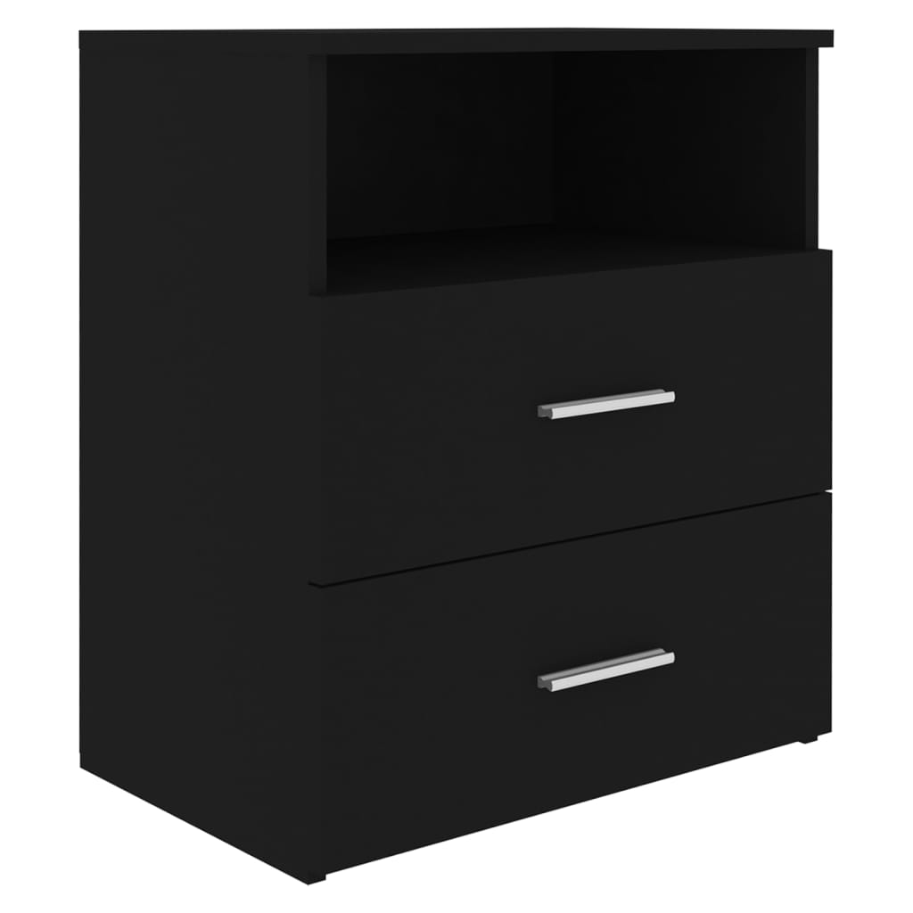 Nattbord 2 stk svart 50x32x60 cm