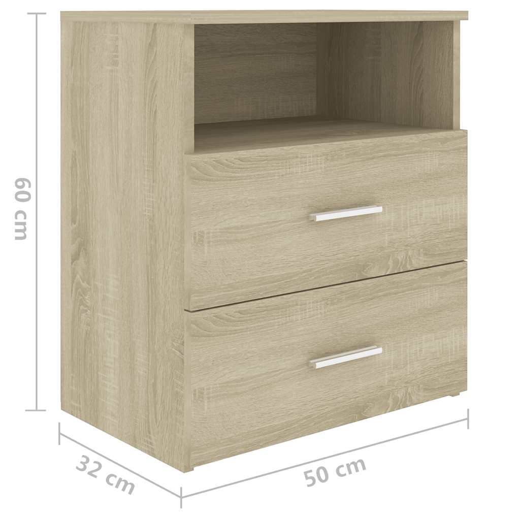 Nattbord sonoma eik 50x32x60 cm