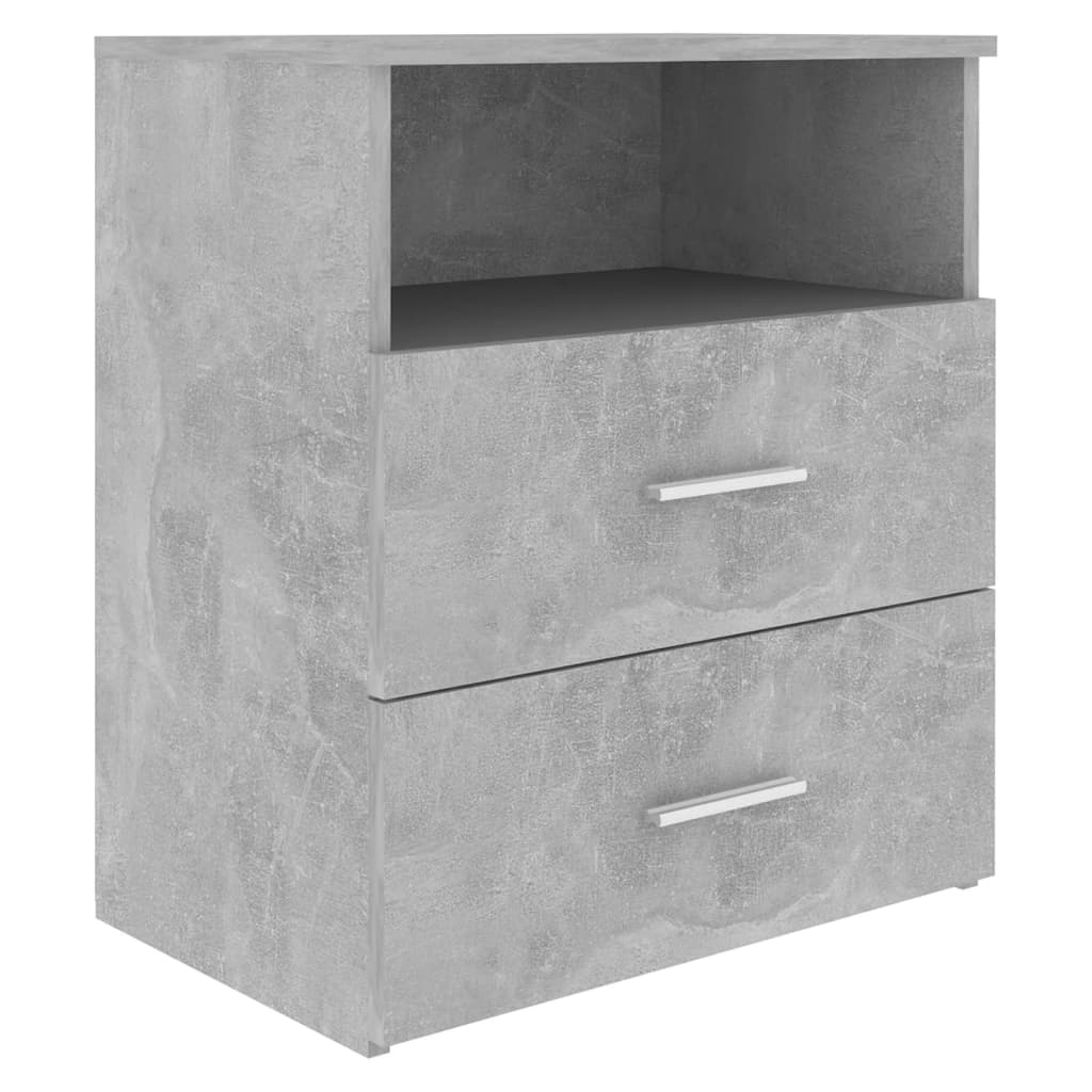 Nattbord 2 stk betonggrå 50x32x60 cm