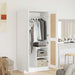 Garderobe hvit 82,5x51,5x180 cm konstruert tre