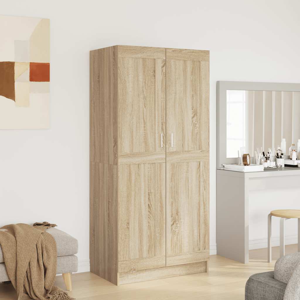 Garderobe sonoma eik 82,5x51,5x180 cm konstruert tre vidaXL