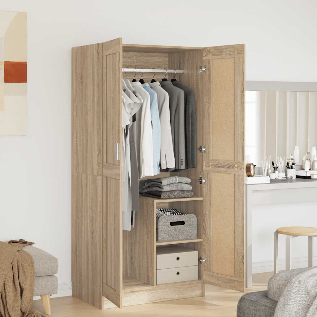 Garderobe sonoma eik 82,5x51,5x180 cm konstruert tre vidaXL