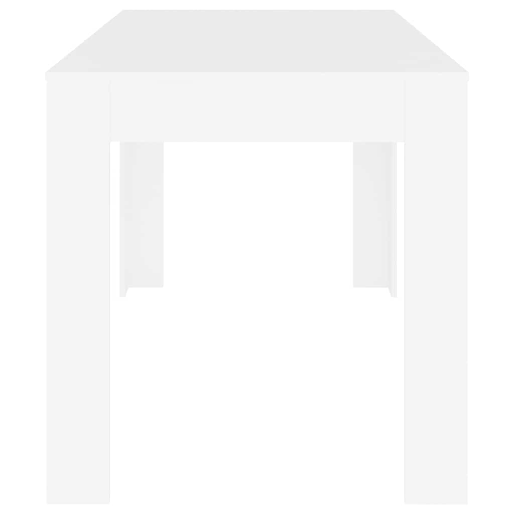 Spisebord hvit 140x74,5x76 cm konstruert tre