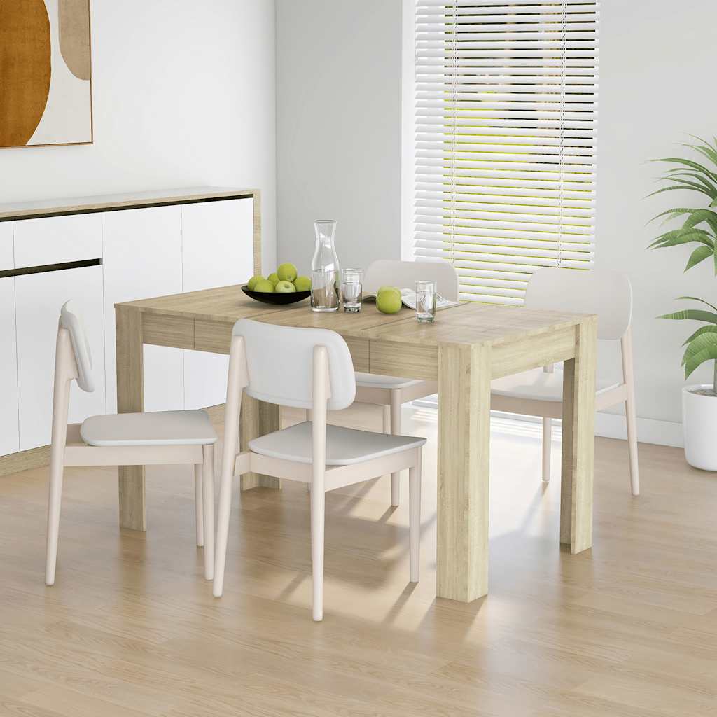 Spisebord sonoma eik 140x74,5x76 cm sponplate vidaXL