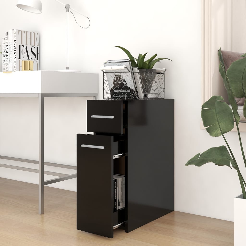Apotekskap svart 20x45,5x60 cm konstruert tre
