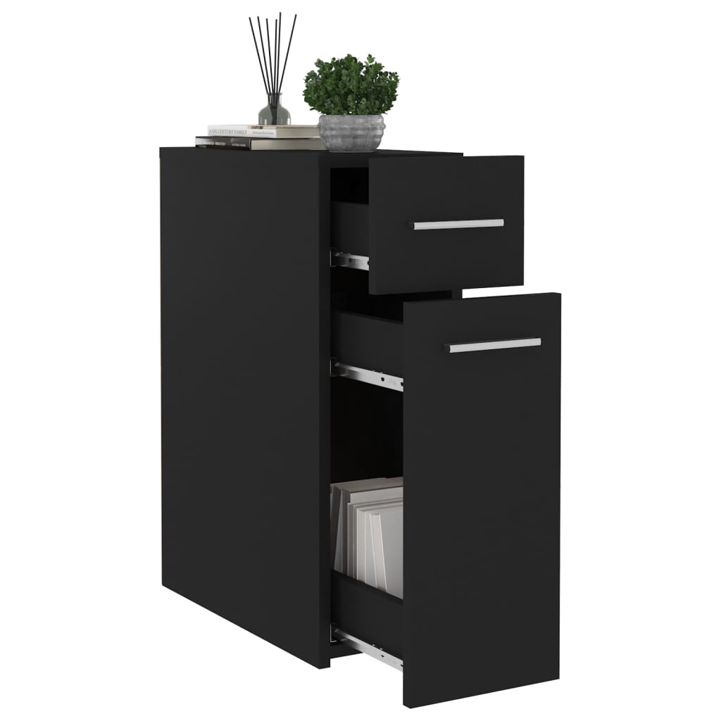 Apotekskap svart 20x45,5x60 cm konstruert tre