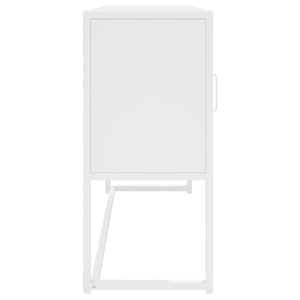 Skjenk hvit 105x35x75 cm stål