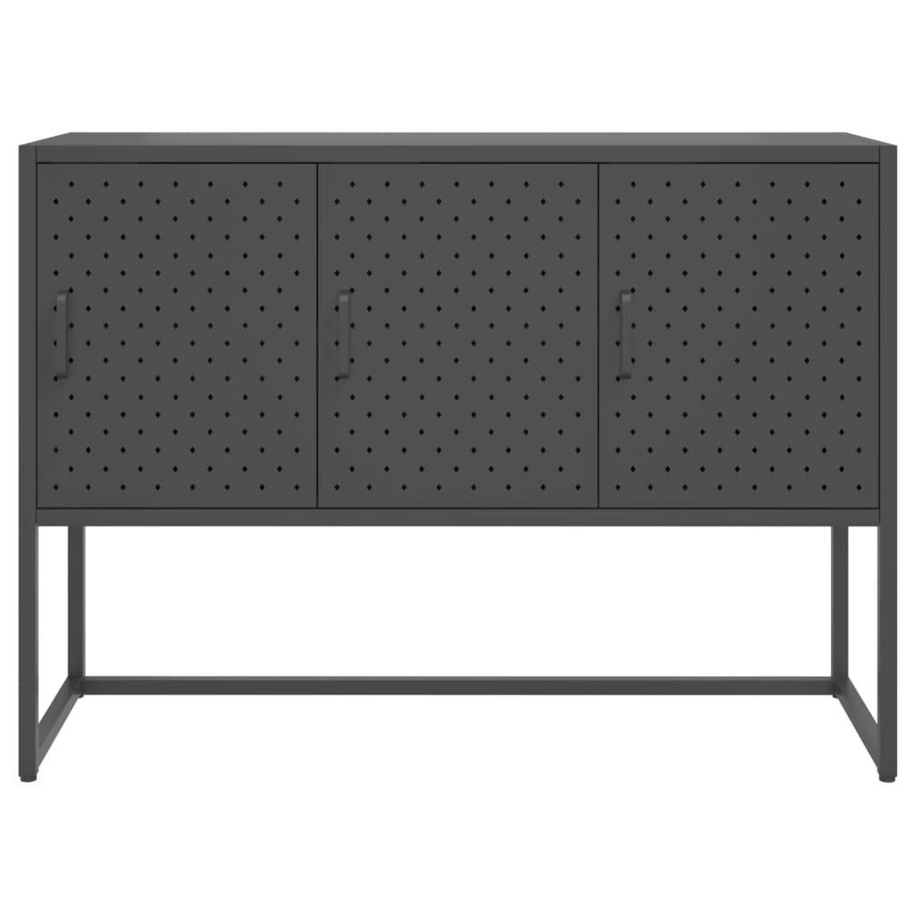 Skjenk antrasitt 105x35x75 cm stål