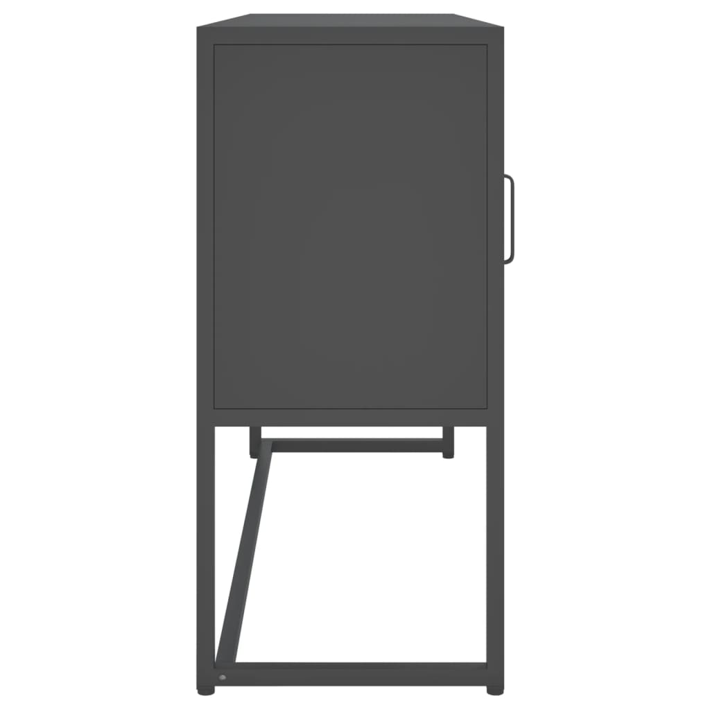 Skjenk antrasitt 105x35x75 cm stål