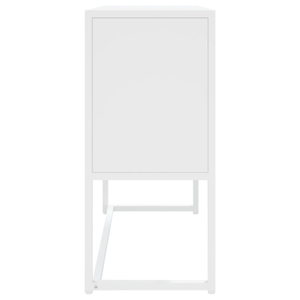 Skjenk hvit 75x35x75 cm stål