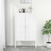 Highboard hvit 80x35x135 cm stål