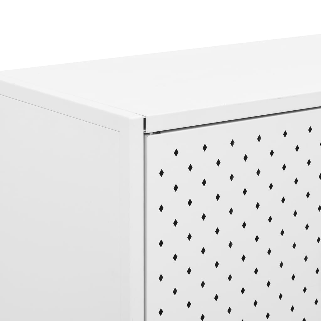Highboard hvit 80x35x100 cm stål