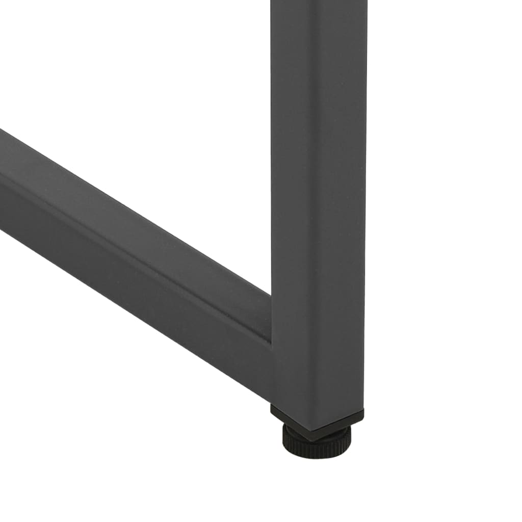 Highboard antrasitt 80x35x135 cm stål og herdet glass