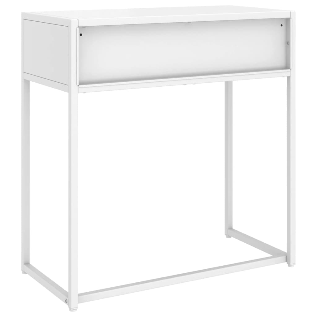 Konsollbord hvit 72x35x75 cm stål