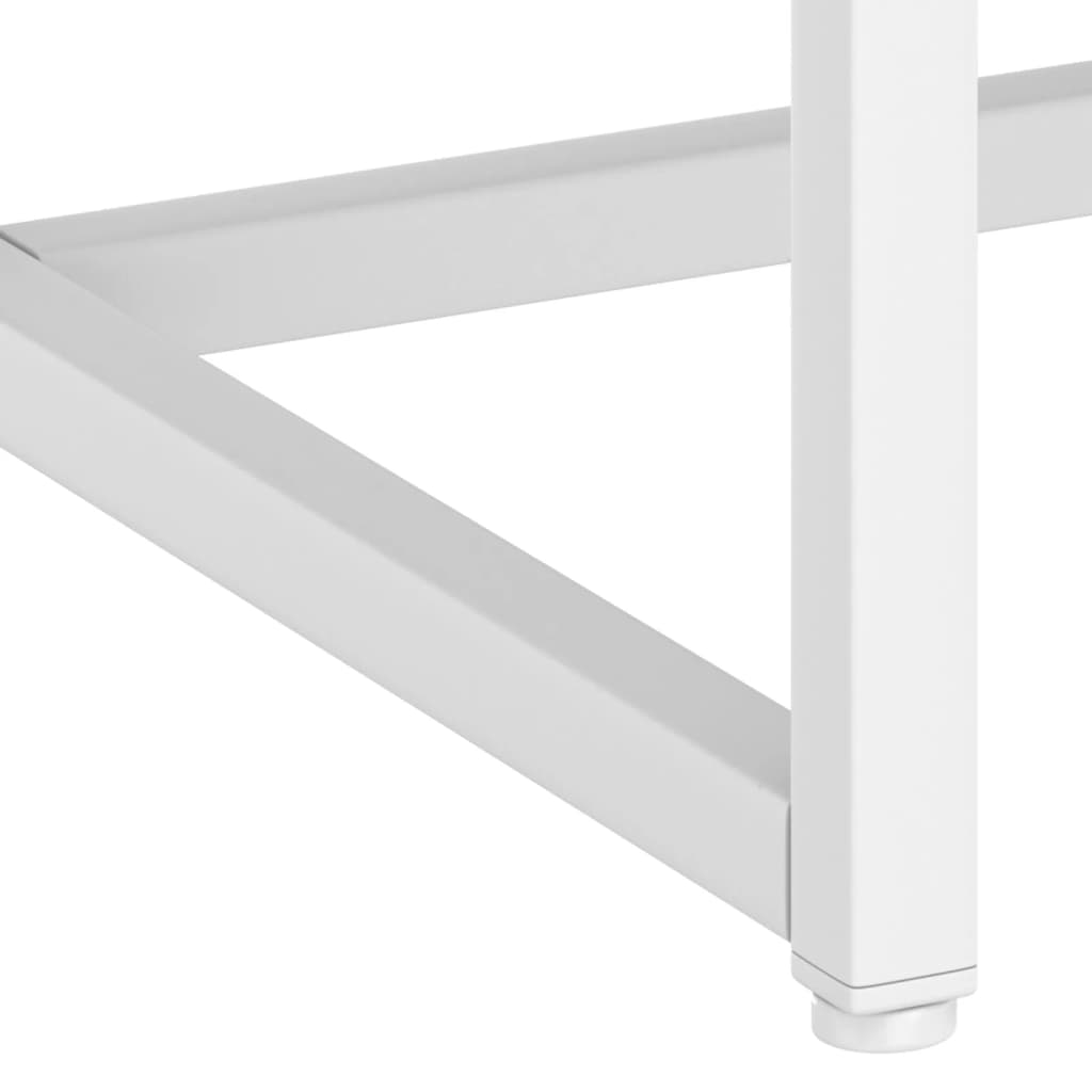 Konsollbord hvit 72x35x75 cm stål