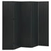 Romdeler 5 paneler svart 200x180 cm stål