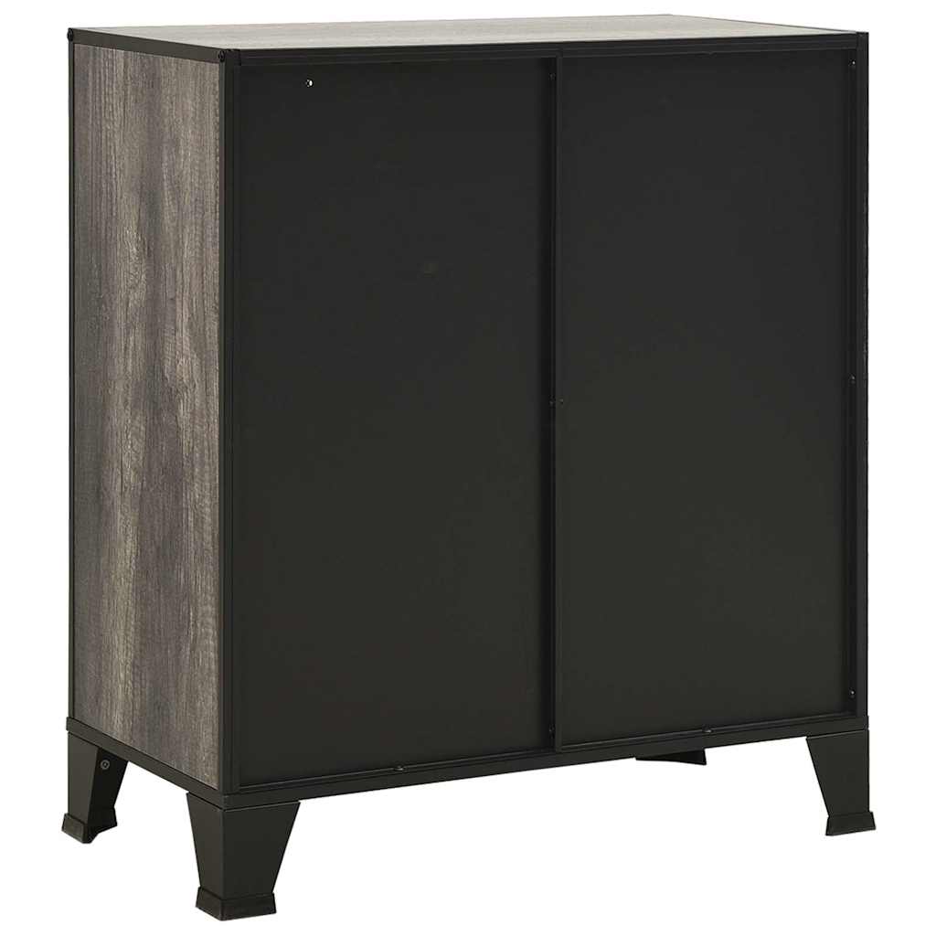 Oppbevaringsskap grå 72x36x82 cm metall og MDF