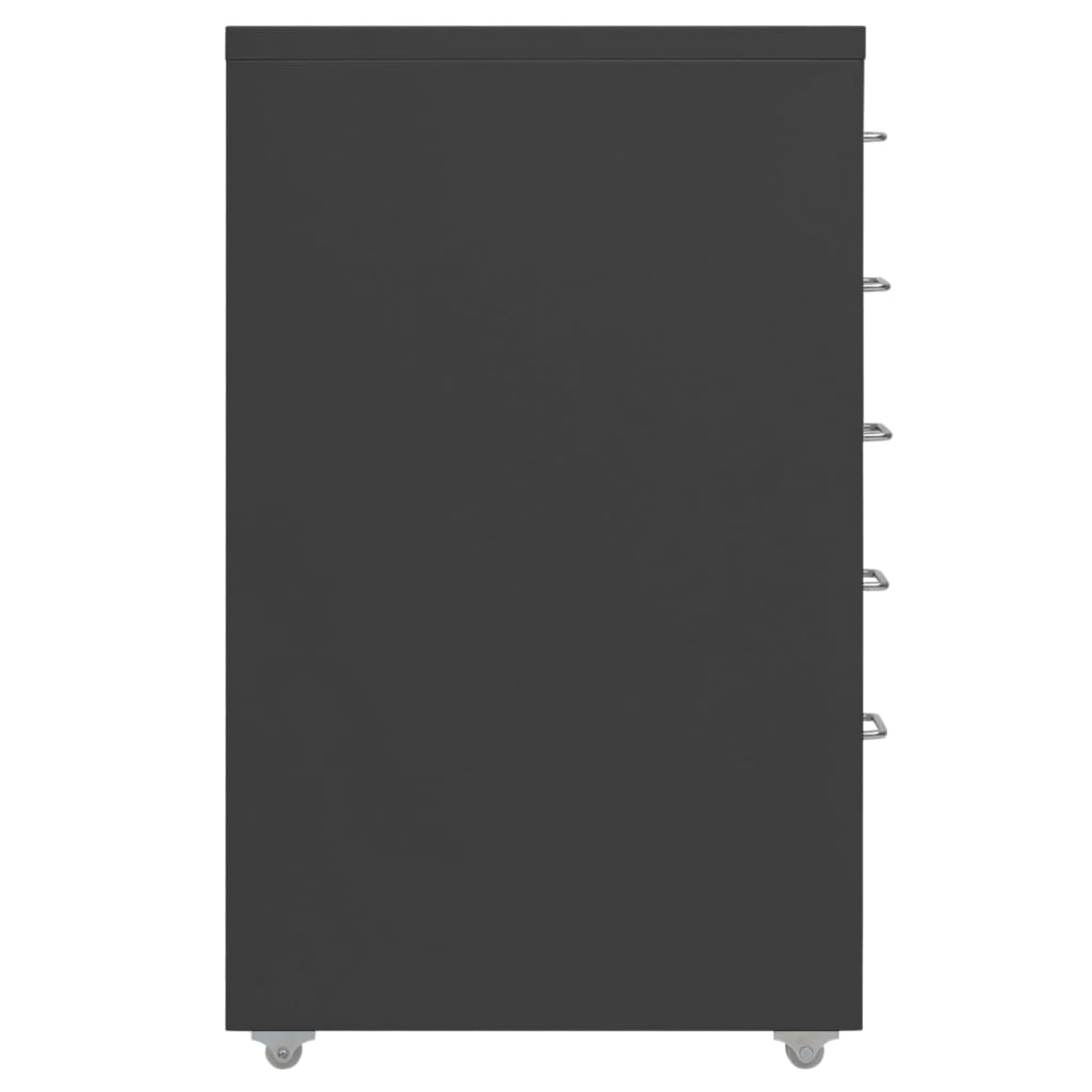 Mobilt arkivskap antrasitt 28x41x69 cm metall