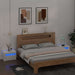 Nattbord med LED 2 stk hvit 60x35x40 cm