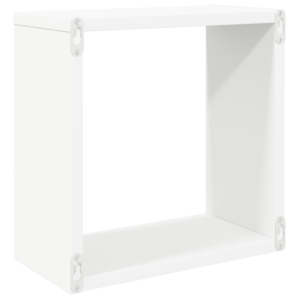 Vegghyller kubeformet 4 stk hvit 30x15x30 cm vidaXL