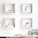 Vegghyller kubeformet 4 stk hvit 30x15x30 cm vidaXL