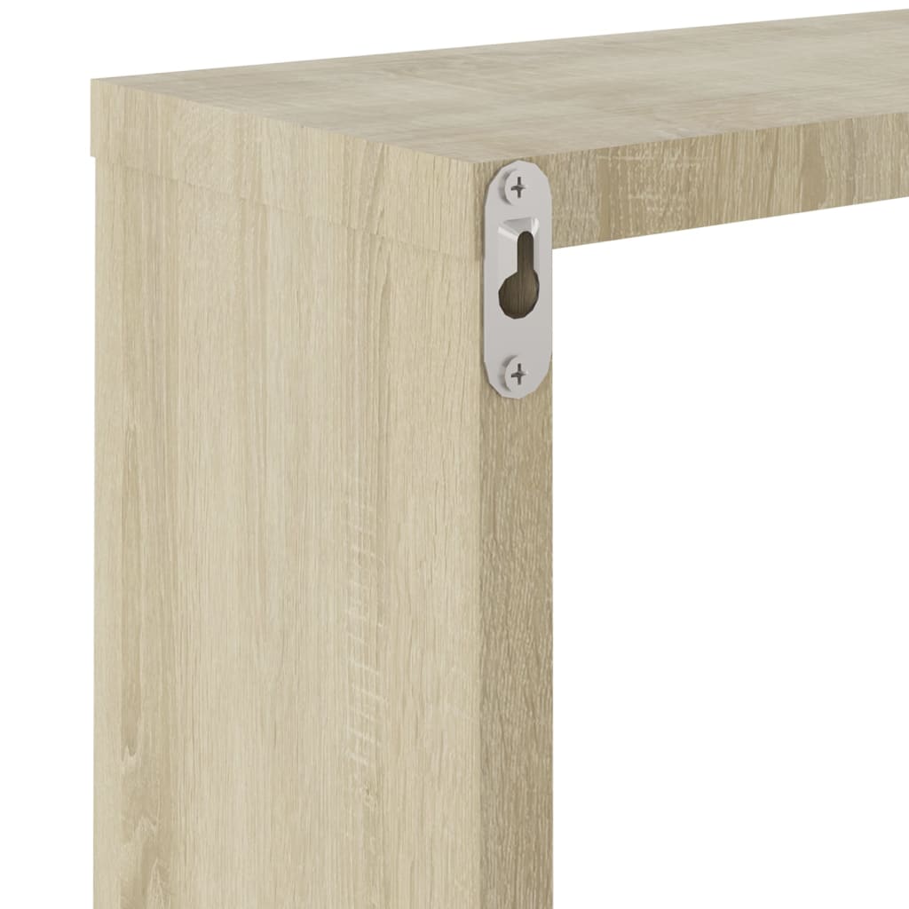 Vegghyller kubeformet 4 stk sonoma eik 30x15x30 cm