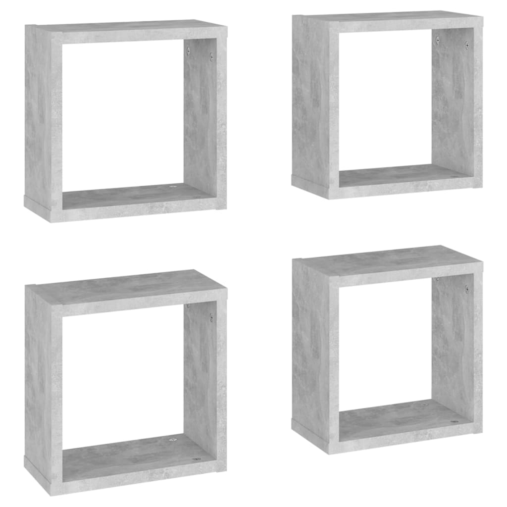 Vegghyller kubeformet 4 stk betonggrå 30x15x30 cm