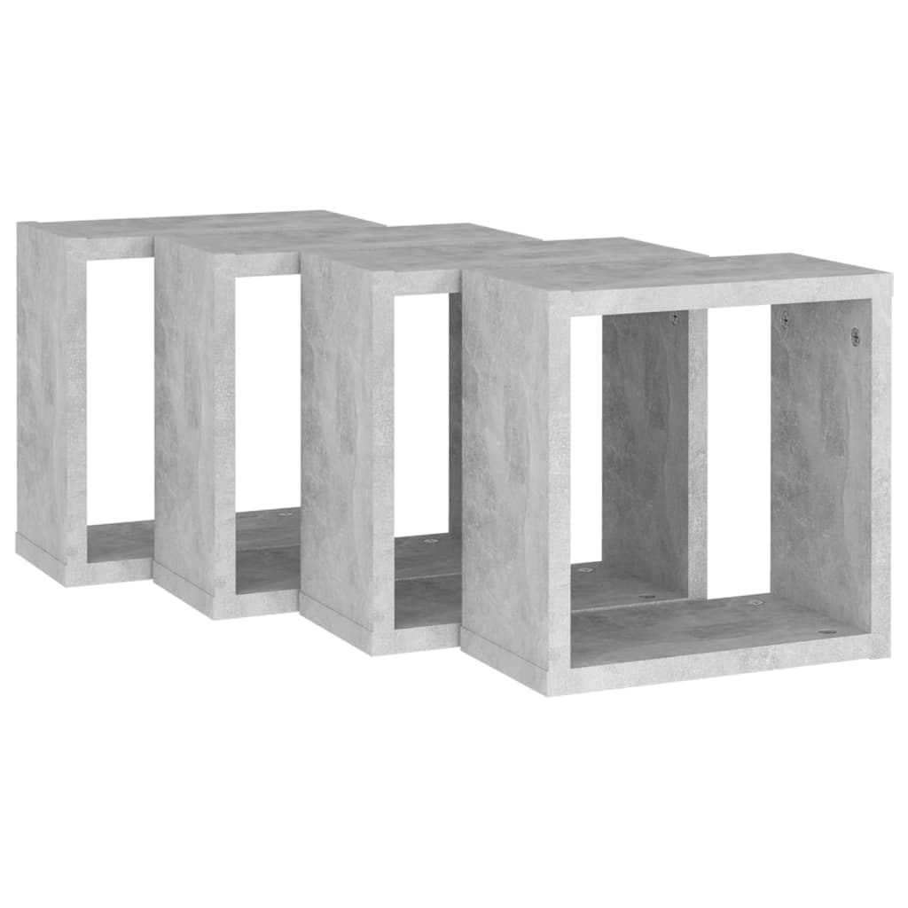 Vegghyller kubeformet 4 stk betonggrå 30x15x30 cm