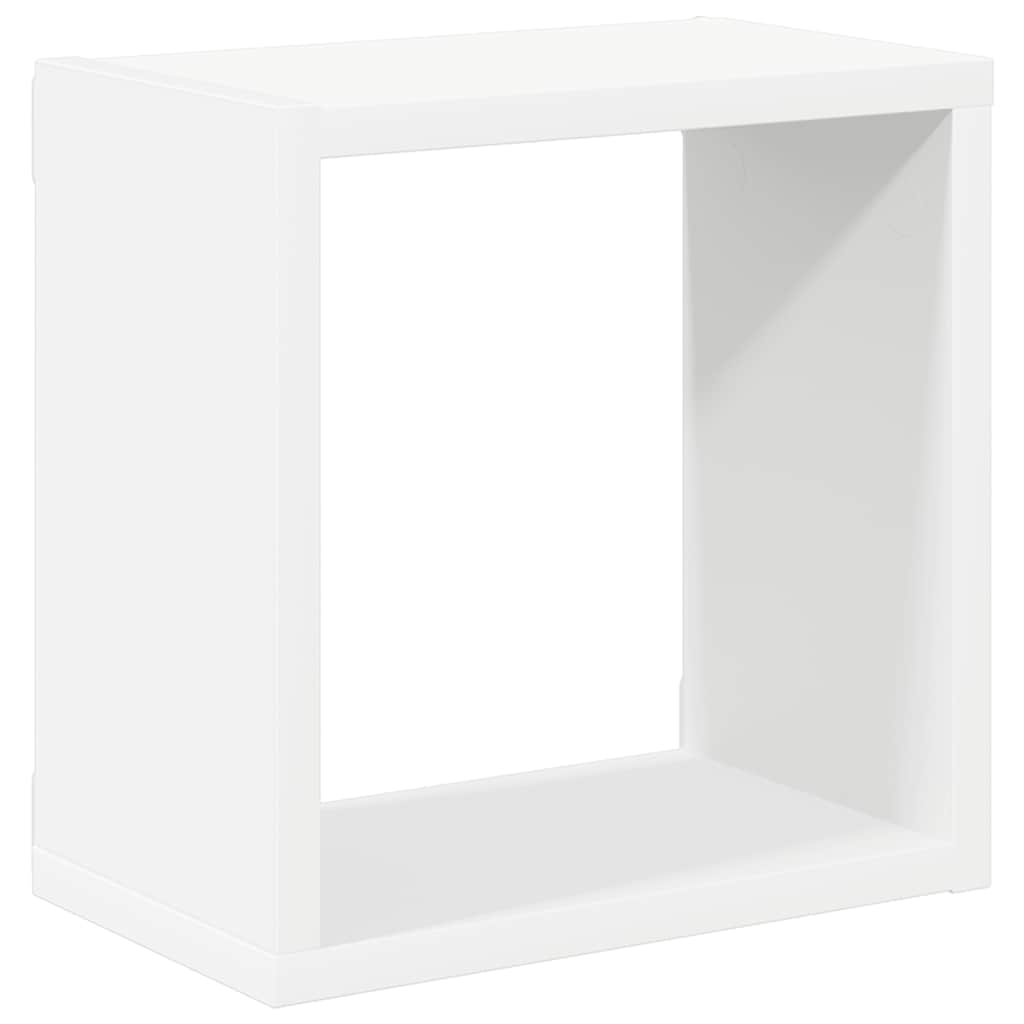 Vegghyller kubeformet 2 stk hvit 26x15x26 cm