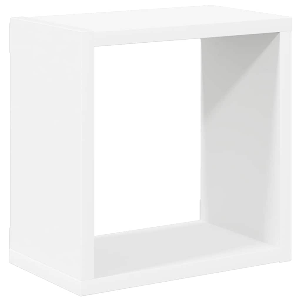 Vegghyller kubeformet 6 stk hvit 26x15x26 cm