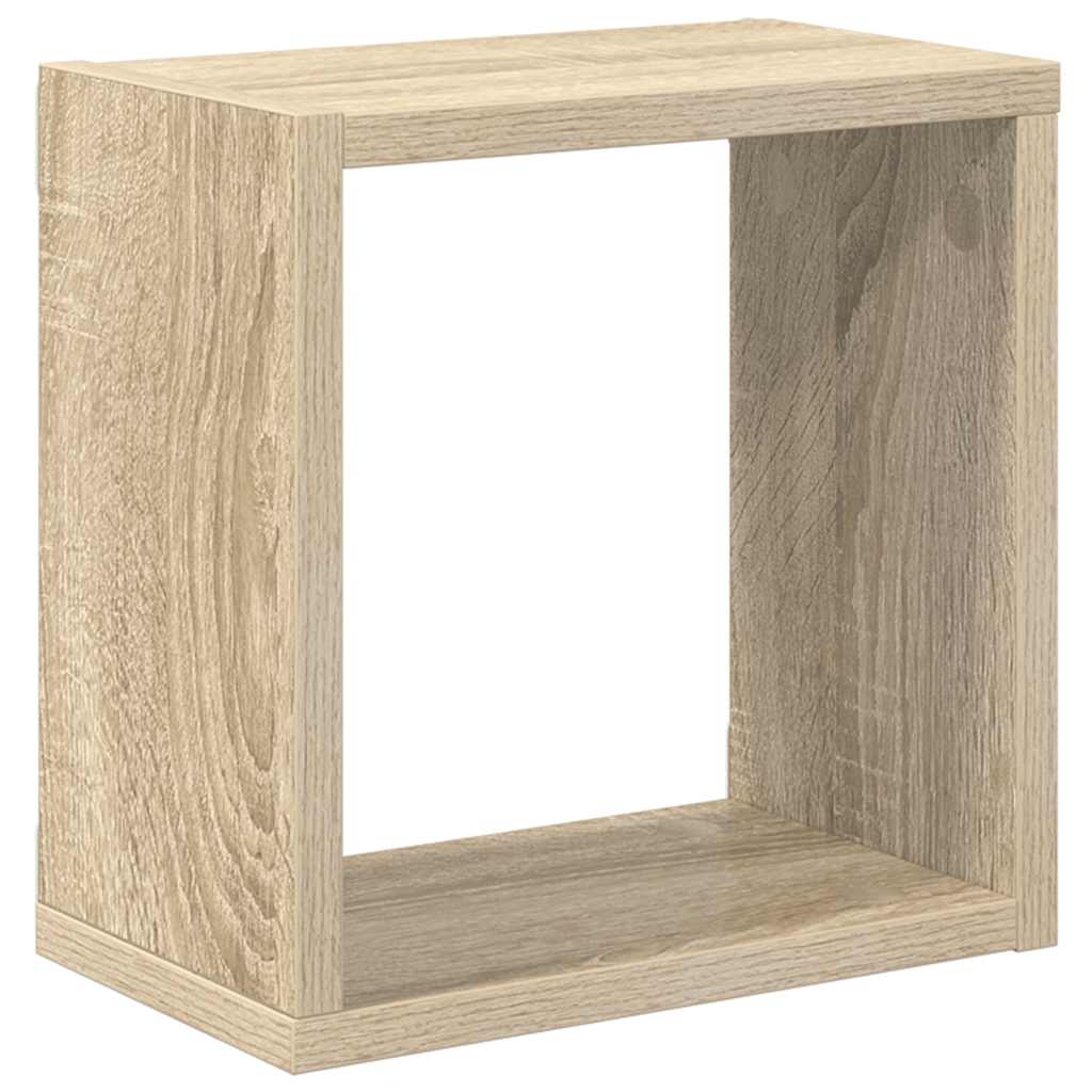 Vegghyller kubeformet 4 stk sonoma eik 26x15x26 cm