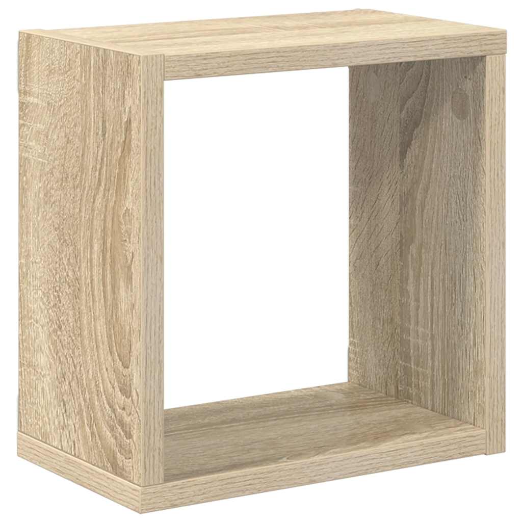 Vegghyller kubeformet 6 stk sonoma eik 26x15x26 cm