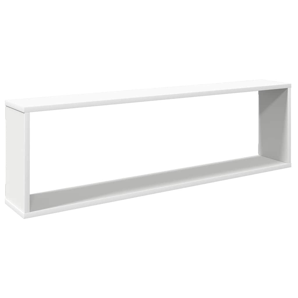 Vegghyller kubeformet 2 stk hvit 100x15x30 cm konstruert tre vidaXL