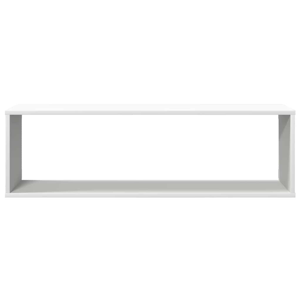 Vegghyller kubeformet 2 stk hvit 100x15x30 cm konstruert tre vidaXL