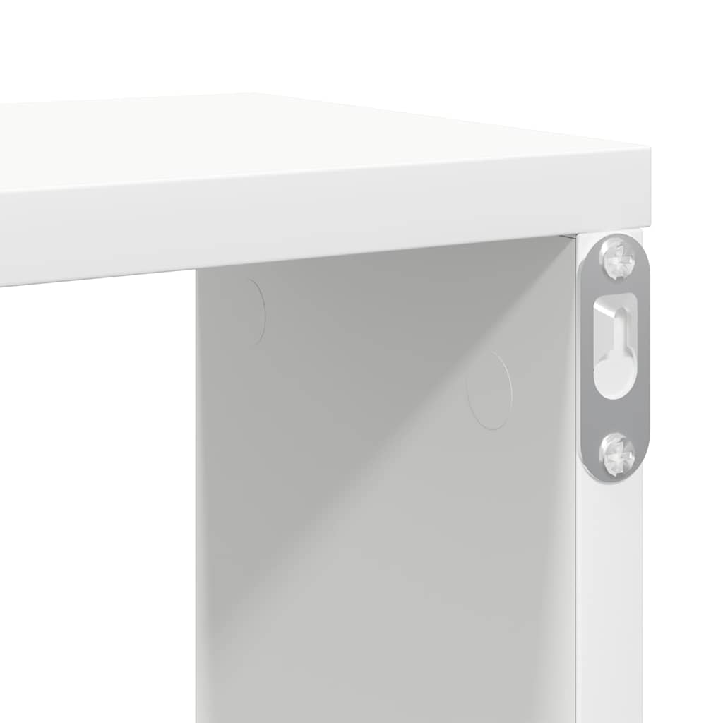 Vegghyller kubeformet 2 stk hvit 100x15x30 cm konstruert tre vidaXL