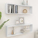 Vegghyller kubeformet 2 stk hvit 100x15x30 cm konstruert tre vidaXL
