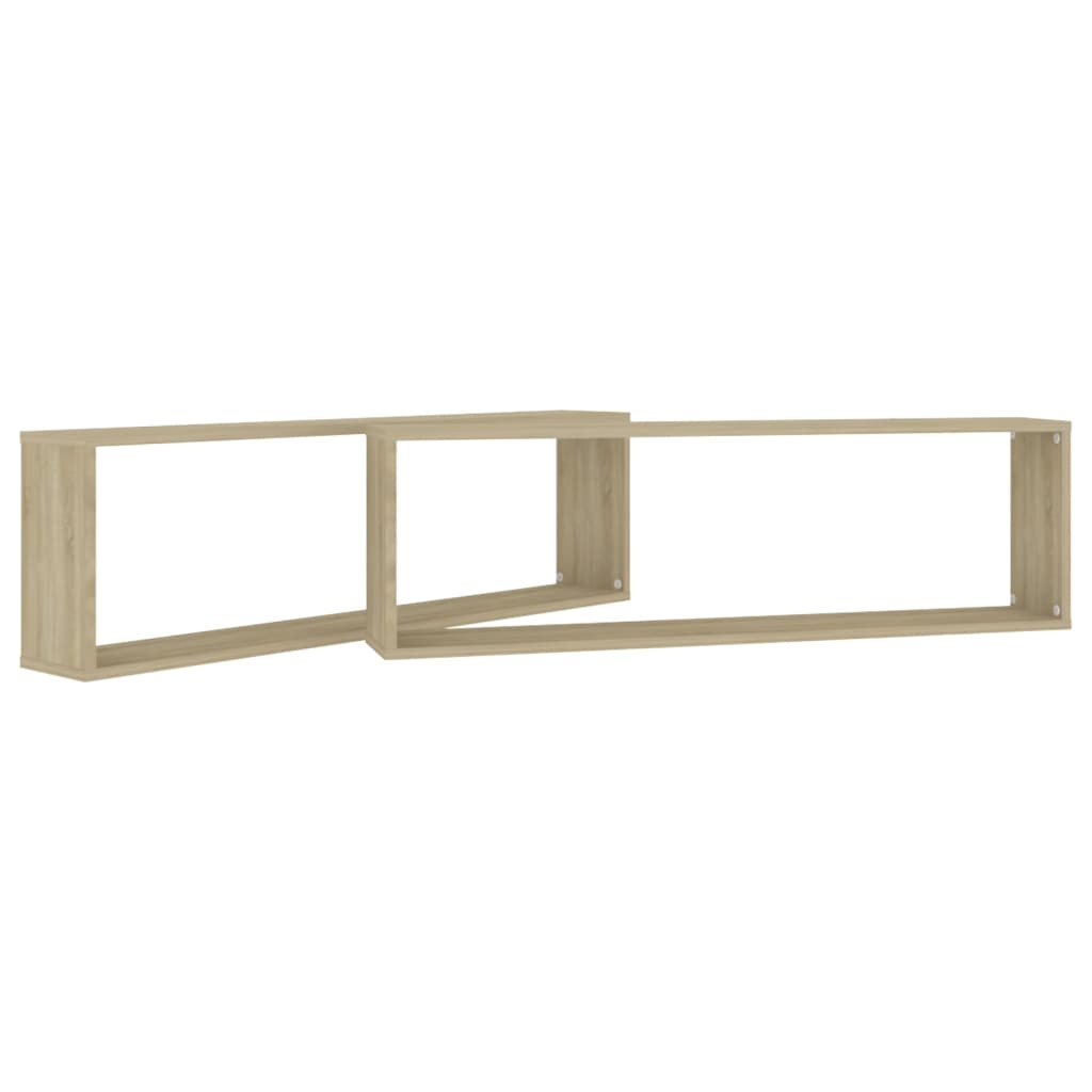 Vegghyller kube 2 stk sonoma eik 100x15x30 cm konstruert tre