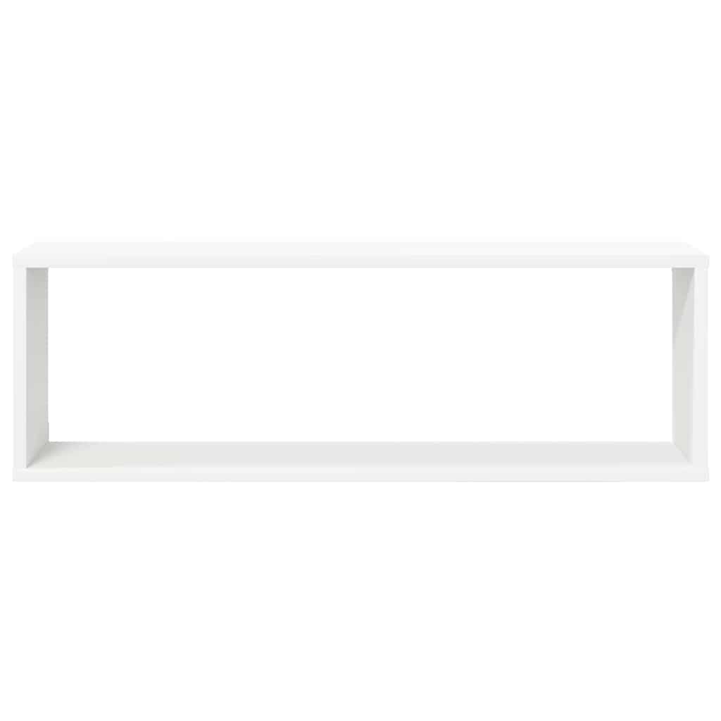 Vegghyller kubeformet 2 stk hvit 80x15x26,5 cm konstruert tre vidaXL
