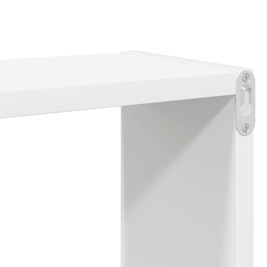 Vegghyller kubeformet 2 stk hvit 80x15x26,5 cm konstruert tre vidaXL