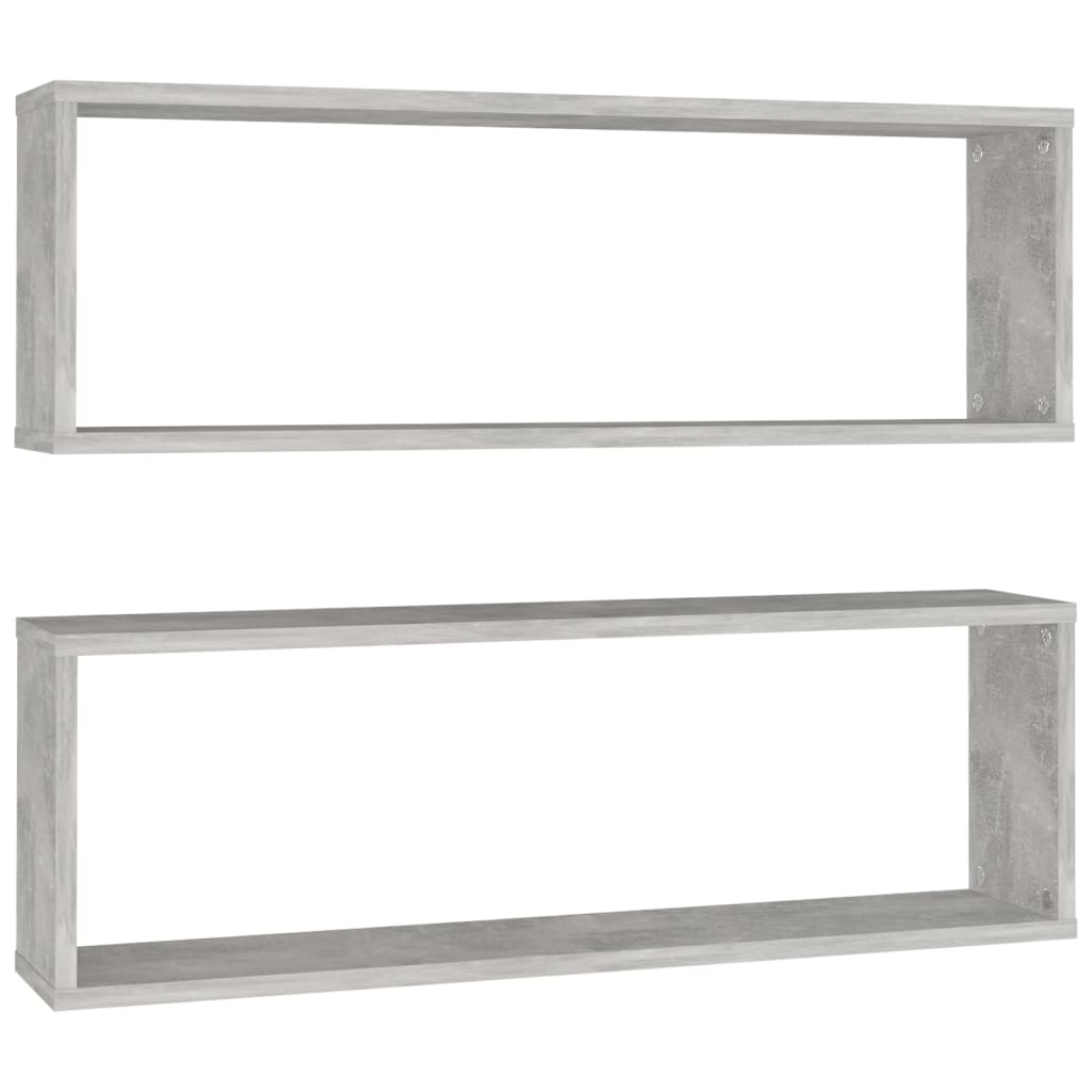 Vegghyller kube 2 stk betonggrå 80x15x26,5 cm konstruert tre
