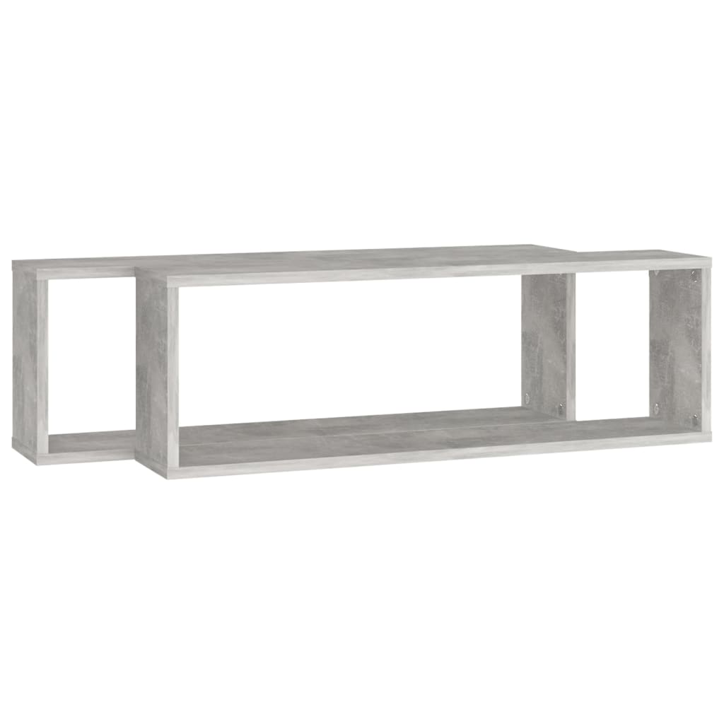 Vegghyller kube 2 stk betonggrå 80x15x26,5 cm konstruert tre