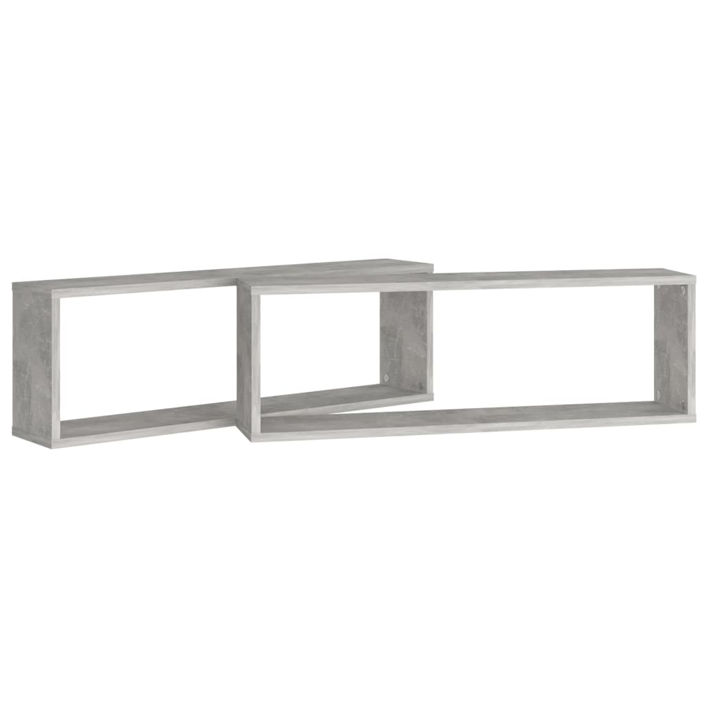 Vegghyller kube 2 stk betonggrå 80x15x26,5 cm konstruert tre